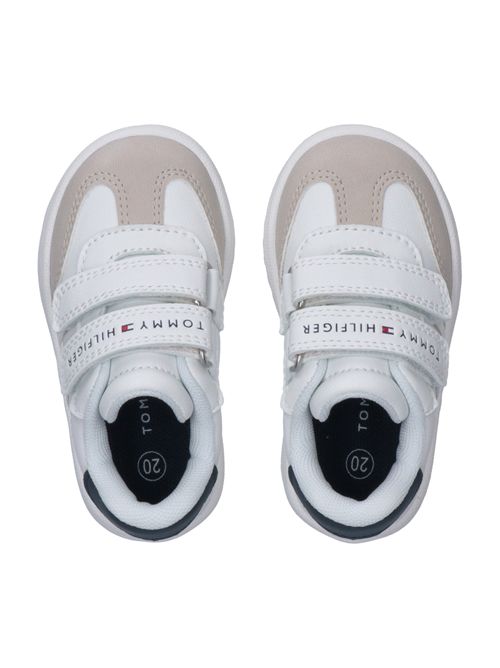 Sneakers doppio strappo TOMMY HILFIGER | 34342BEIGE BIANCO BLU
